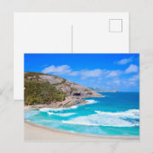 Pittoreske zeegezicht zachte golven rotsen oceaan briefkaart (Voorkant / Achterkant)