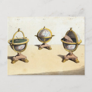 Pitt's Cabinett Wereldbol-schrijftabel Briefkaart