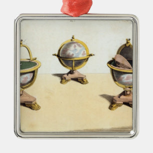 Pitt's Cabinett Wereldbol-schrijftabel Metalen Ornament