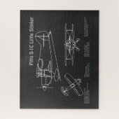 Pitts S-1C - Vliegtuigblauwdruk Plans PD Legpuzzel (Verticaal)