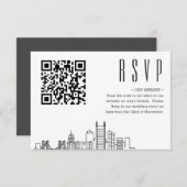 Pittsburg Bruiloft Deco Stijl | Evenement RSVP Informatiekaartje (Voorkant / Achterkant)