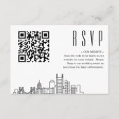 Pittsburg Bruiloft Deco Stijl | Evenement RSVP Informatiekaartje (Voorkant)