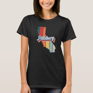 Pittsburg City Retro  Hometown California P T-shirt