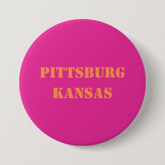 Pittsburg Kansas Ronde Button 7,6 Cm (Voorkant)