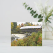 Pittsburg NH overdekte brug over de Connecticut Briefkaart (Staand voorkant)