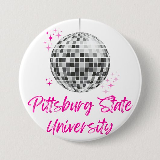 Pittsburg State University Disco Ronde Button 7,6 Cm (Voorkant)