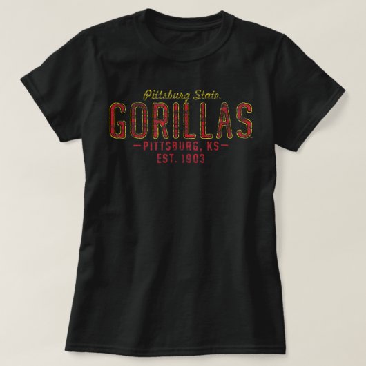 PITTSBURG STATE UNIVERSITY DISTRESSED PS-MERCH-2 T-SHIRT (Design voorkant)
