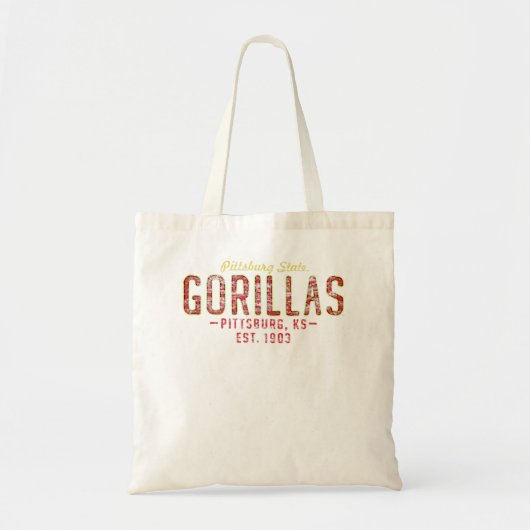 PITTSBURG STATE UNIVERSITY DISTRESSED PS-MERCH-2 TOTE BAG (Voorkant)