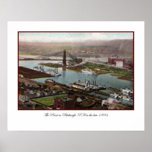  Pittsburgh 1800s afdrukken Poster