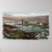 Pittsburgh 1800s Canvas afdrukken Poster (Voorkant)
