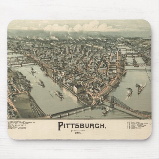 Pittsburgh 1902 muismat (Voorkant)