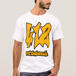 Pittsburgh 412 Area Code Shirt - Steelers Colors