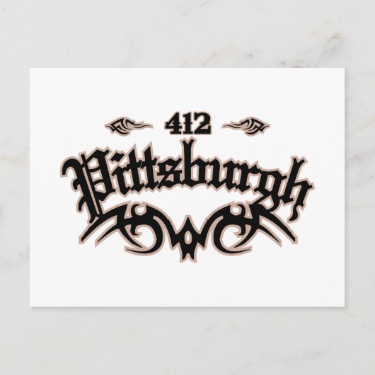 Pittsburgh 412 briefkaart (Voorkant)