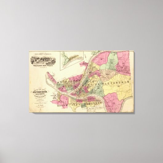 Pittsburgh, Allegheny Canvas Afdruk (Voorkant)