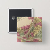 Pittsburgh, Allegheny Vierkante Button 5,1 Cm (Voorkant /achterkant)