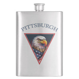 Pittsburgh American Bald Eagle Flacon