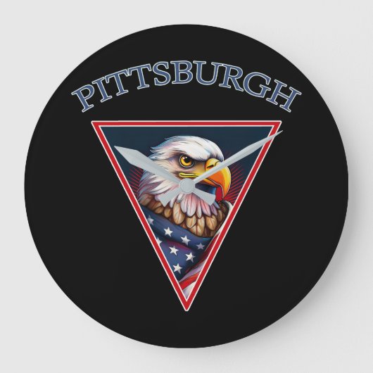 Pittsburgh American Bald Eagle Grote Klok (Voorkant)