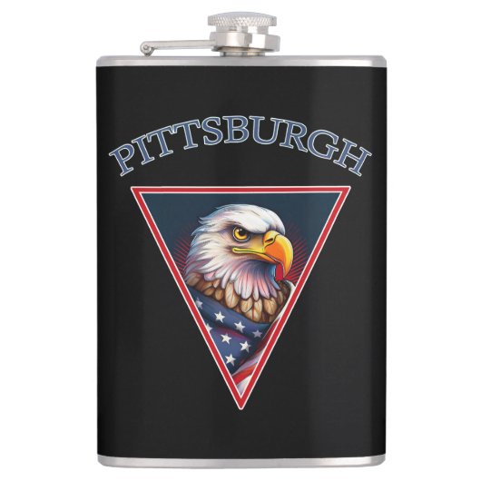 Pittsburgh American Bald Eagle Heupfles (Voorkant)
