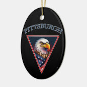 Pittsburgh American Bald Eagle Keramisch Ornament (Links)