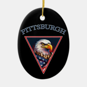 Pittsburgh American Bald Eagle Keramisch Ornament