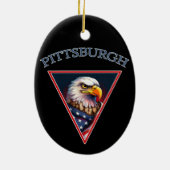Pittsburgh American Bald Eagle Keramisch Ornament (Achterkant)