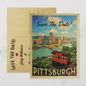 Pittsburgh bewaart de datum  Briefkaarten (Voorkant / Achterkant)