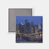 Pittsburgh bij de schemering, over de Monongahela- Magneet (Voorkant / Achterkant)