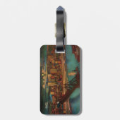 Pittsburgh bij maanlicht bagagelabel (Achterkant verticaal)