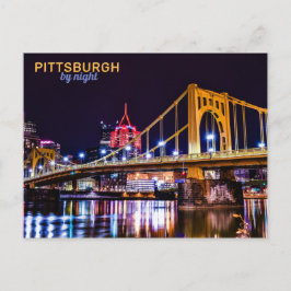Pittsburgh bij nacht briefkaart