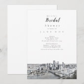 Pittsburgh Bridal Shower-uitnodiging Kaart (Voorkant / Achterkant)