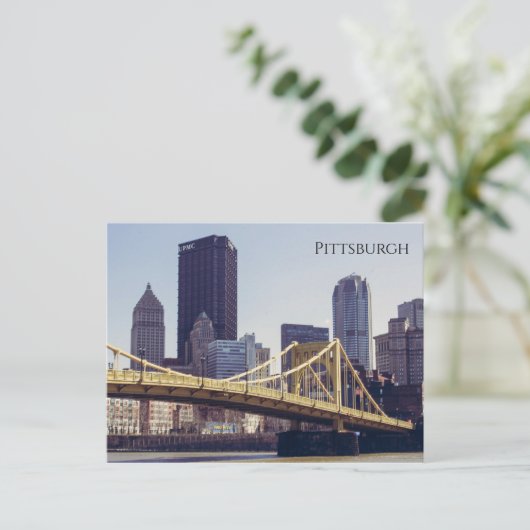 Pittsburgh Bridge en gebouwen Briefkaart (Staand voorkant)