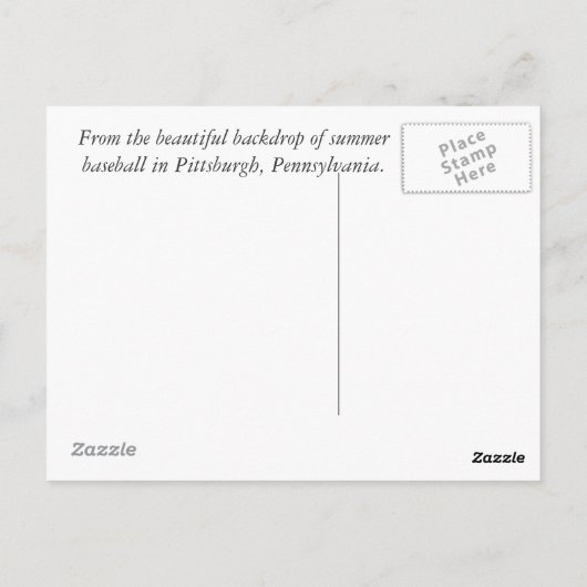 Pittsburgh Briefkaart (Achterkant)