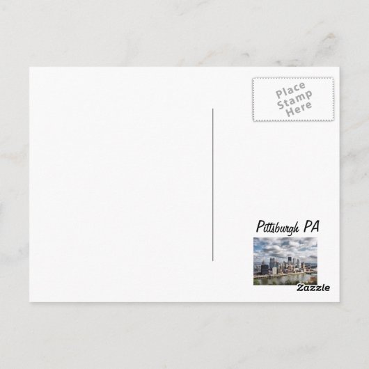Pittsburgh Briefkaart (Achterkant)