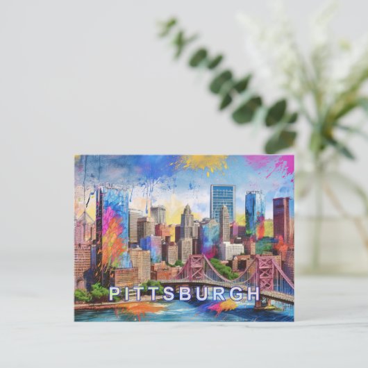 Pittsburgh Briefkaart - Iconische skyline (Staand voorkant)