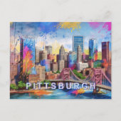 Pittsburgh Briefkaart - Iconische skyline (Voorkant)