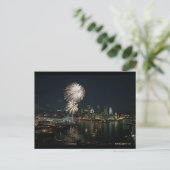 Pittsburgh Briefkaart licht 's nachts 'één van de  (Staand voorkant)