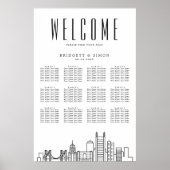 Pittsburgh Bruiloft | 12 Tabel Zitkaarten Poster (Voorkant)