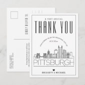 Pittsburgh Bruiloft | Bedankt voor Coming! Briefka Briefkaart (Voorkant / Achterkant)