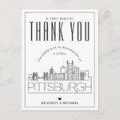 Pittsburgh Bruiloft | Bedankt voor Coming! Briefka Briefkaart (Voorkant)