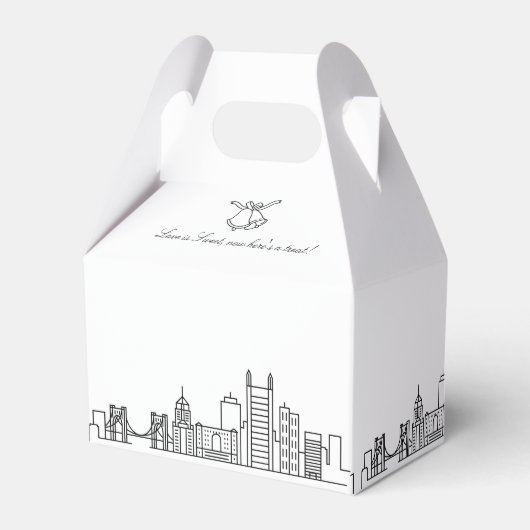 Pittsburgh Bruiloft | City Skyline Bedankdoosjes (Achterkant)