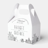 Pittsburgh Bruiloft | City Skyline Bedankdoosjes (Voorkant Zijde)