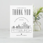 Pittsburgh Bruiloft | Dank u + fotokaart Kaart (Staand voorkant)