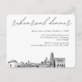 Pittsburgh Bruiloft Elegant repetitie diner Informatiekaartje (Voorkant)