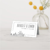 Pittsburgh Bruiloft | Tabelnaam Kaarten plaatsen Plaatskaartje (Achterkant)