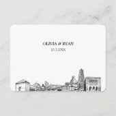 Pittsburgh Bruiloft Traditionele RSVP Maaltijden O Informatiekaartje (Achterkant)