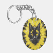 Pittsburgh Cat Sleutelhanger (Voorkant Links)