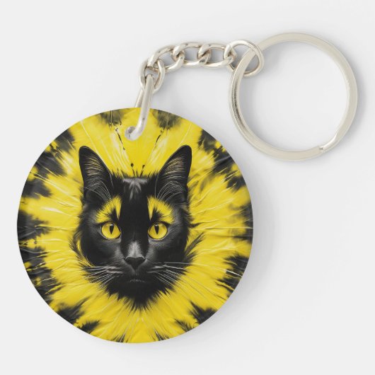 Pittsburgh Cat Sleutelhanger (Achterkant)