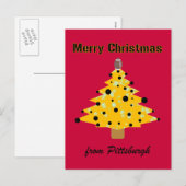 Pittsburgh Christmas Feestdagenkaart (Voorkant / Achterkant)