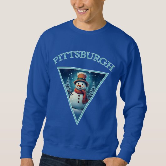 Pittsburgh Christmas Snowman Trui (Voorkant)