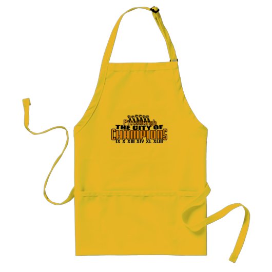 Pittsburgh City of Champions Apron BBQ Standaard Schort (Voorkant)